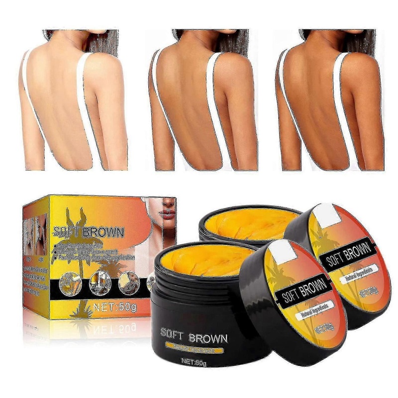 2pcs Intense Tan Accelerator Cream Soft Brown Tanning Gel - Intense Tanning Luxury Gel with Natural Carrot Oil for Sunbeds