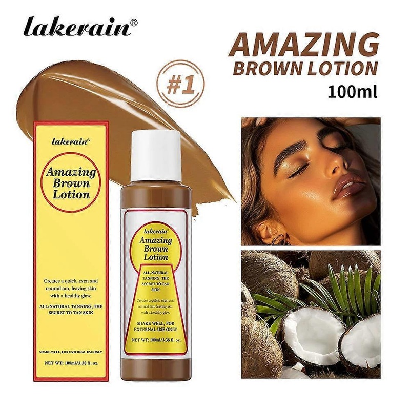 Body Lotion, Tanning Lotion Self Tanner - Browning Lotion with Coconut Oil - Amazing Browning Lotion - Moisturizes Skin for Smooth, Supple, Longer-Las