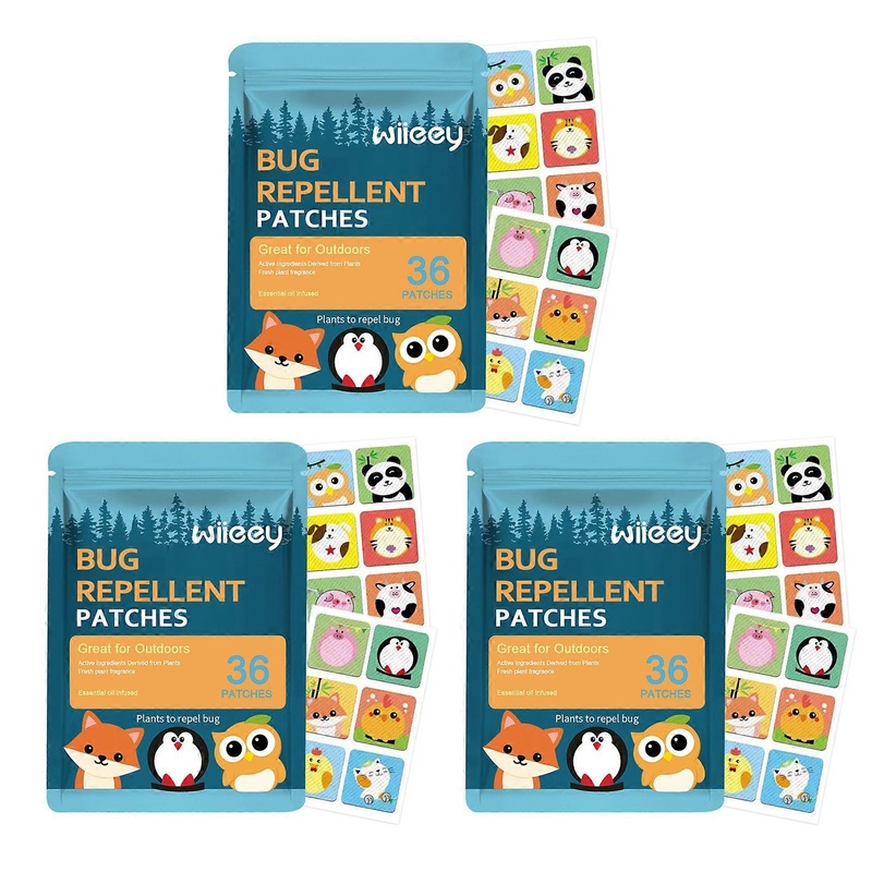 DEET-Free Mosquito Repellent Stickers - Herbal, Safe, Long-Lasting Patches for Kids, Outdoor Travel & Summer Activities
