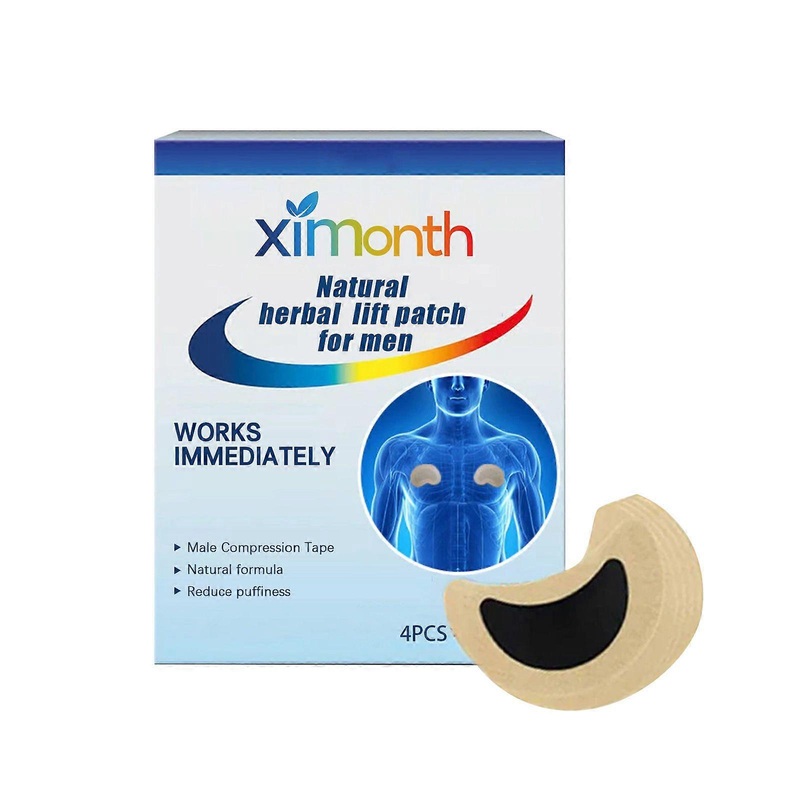 Herbal Chest Firming Patch for Men - Natural Anti-Sagging Care with Black Goji & Ginger Extracts
