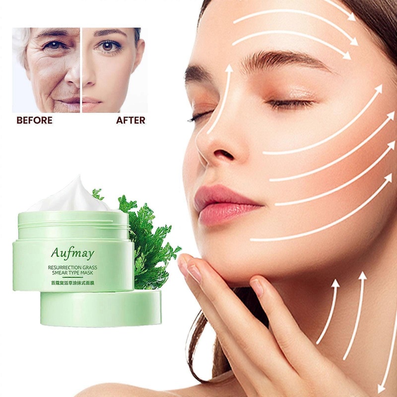 Reactivation Grass Facial Mask With Plant Moisturizing And Hydrating Facial Mask Hydrating And Repairing Tender Sensitive Skin WU4237