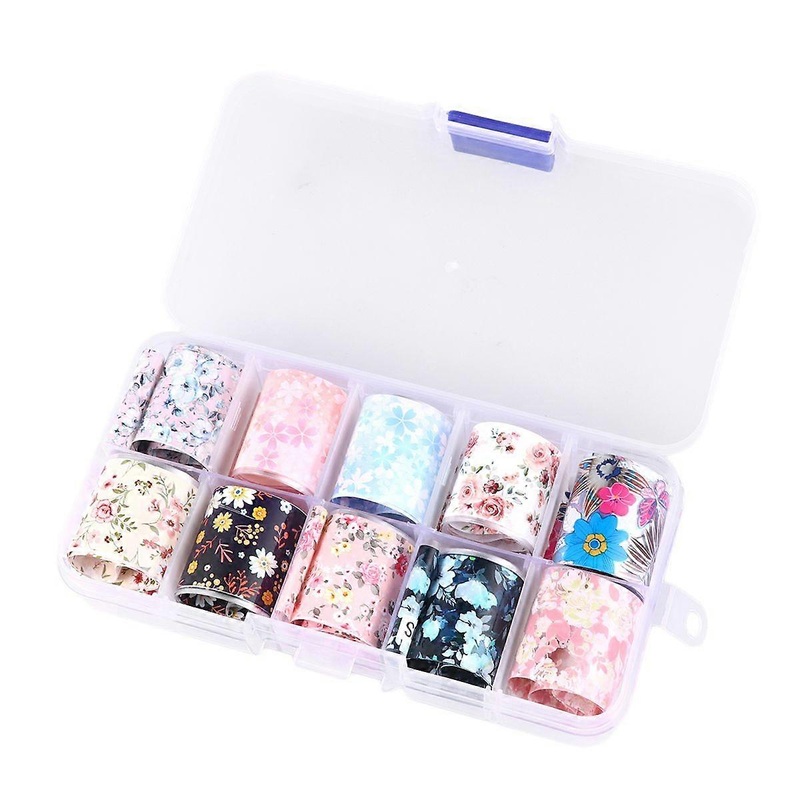1 Box/10pcs Stylish Nail Art Decal Creative Nails Decor DIY Manicure Supplies Nail Art Accessories for Women Female (60#)