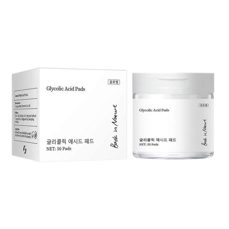 50pcs Glycolic Acid Pads, Exfoliating Toner Pads Glycolic Acid Facial Peel Pads, Deep Cleaning Dark Spots Remover