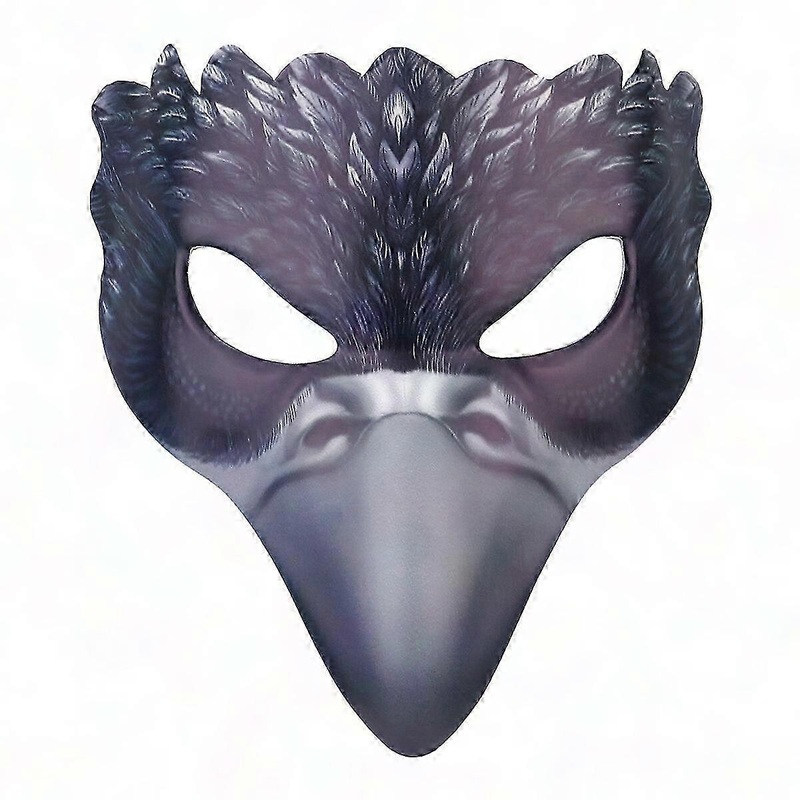 Feathered Half Face Mask - Humorous Costume Accessory for Halloween, Carnival, and Cosplay Events