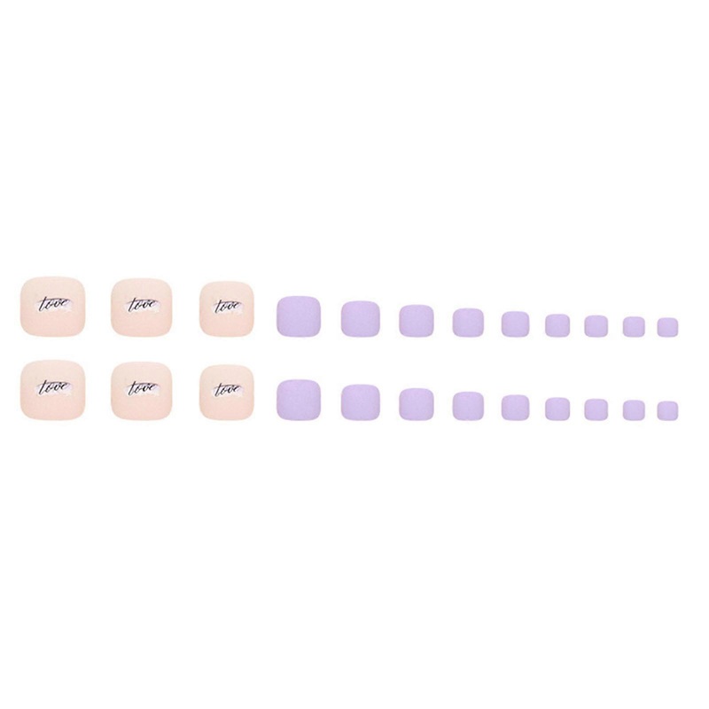 Taro Purple Matte Press on Toenails Durable & Never Splitting Comfort Fake Nails