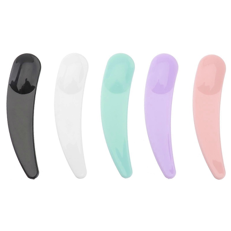 100pcs Plastic Facial Mask Spoon Beautiful Mini Facial Mask Spoon For Girl Woman Lady (random Color)