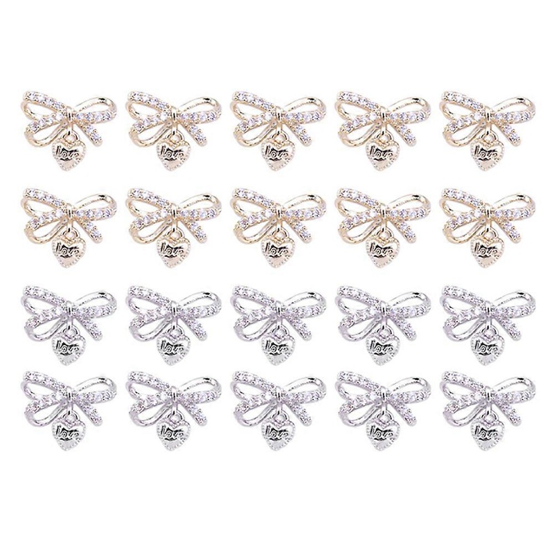 20 Pcs Nail Charms,Alloy Nail Gems Nail Art Decoration Rhinestones For Women Diy Nails Decoration-Style3