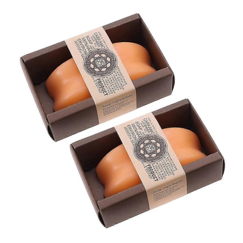 2pcs Papaya Skin Brightening Soap Natural Skin Lighteners Anti-aging Wrinkles Eliminate Acne Deep Cleanse Nourishment Exfoliating Moisturizing Formula