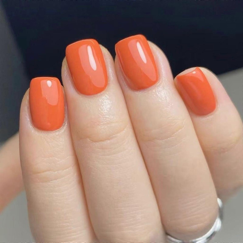 Press on Nail Nudes Glues on Nail,24Pcs Glossy UVS Finish Fake Nail Acrylic False Nail for Women Artificial Nail