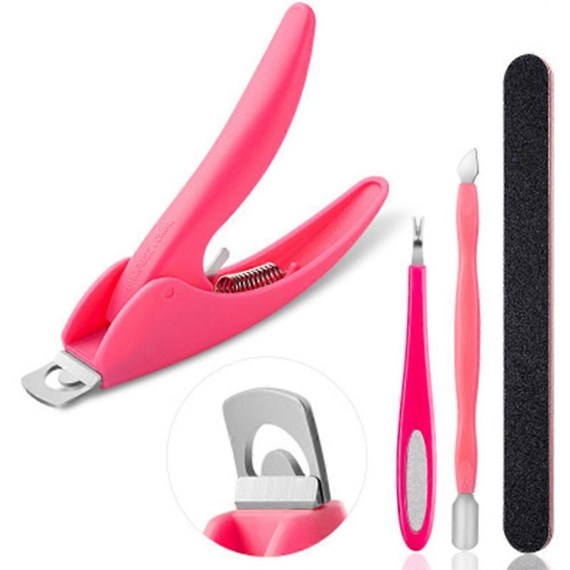 Set Of 13 Different Nail Tools Acrylic Nail Tips 500Pcs, Fake Nails False Nail Tips With Nail Clipper And Storage Case