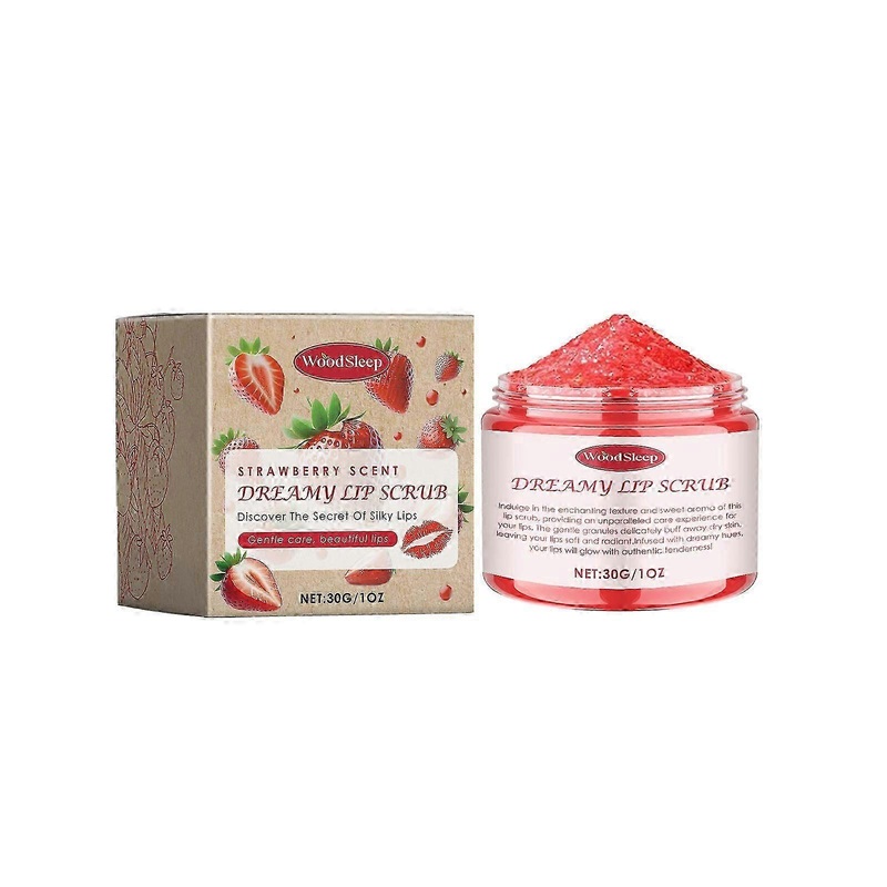 Strawberry Lip Scrub Exfoliating Lip Scrub Moisturizing Care Lip Balm Moisturizing and Repairing