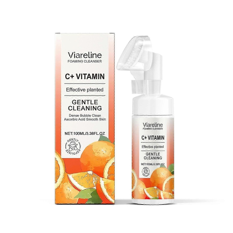 Vitamin C foam facial cleanser Gentle cleansing skin hydrated and smooth daily facial care