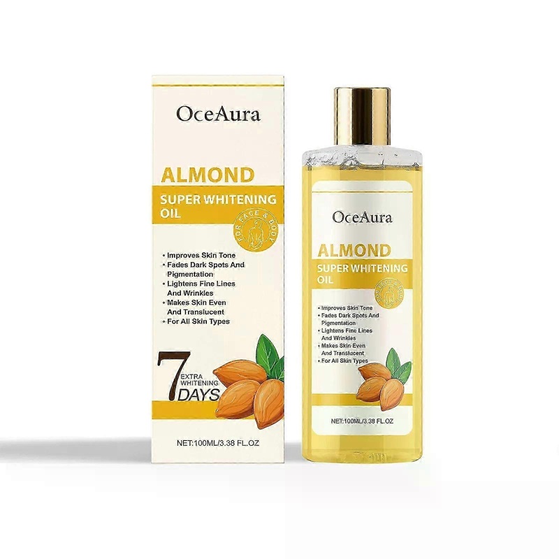 Almond Super Whitening Body Oil for Brightening and Lightening Dark Skin Tones