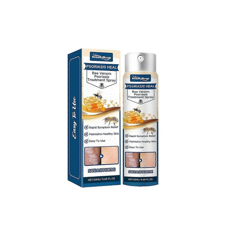 Bee Venom Psoriasis Care Spray, Psoriasis Spray Cooling Anti-itch Skin Care Anti-dandruff Light Redness Spray