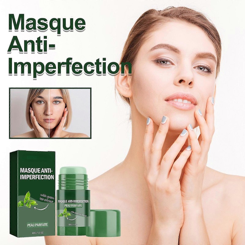 Green Tea Mask Stick, Masque Anti-imperfection Green Tea, Green Tea Deep Cleanse Mask Blackhead Remover, Natural Green Tea Deep Cleanse Mask Stick
