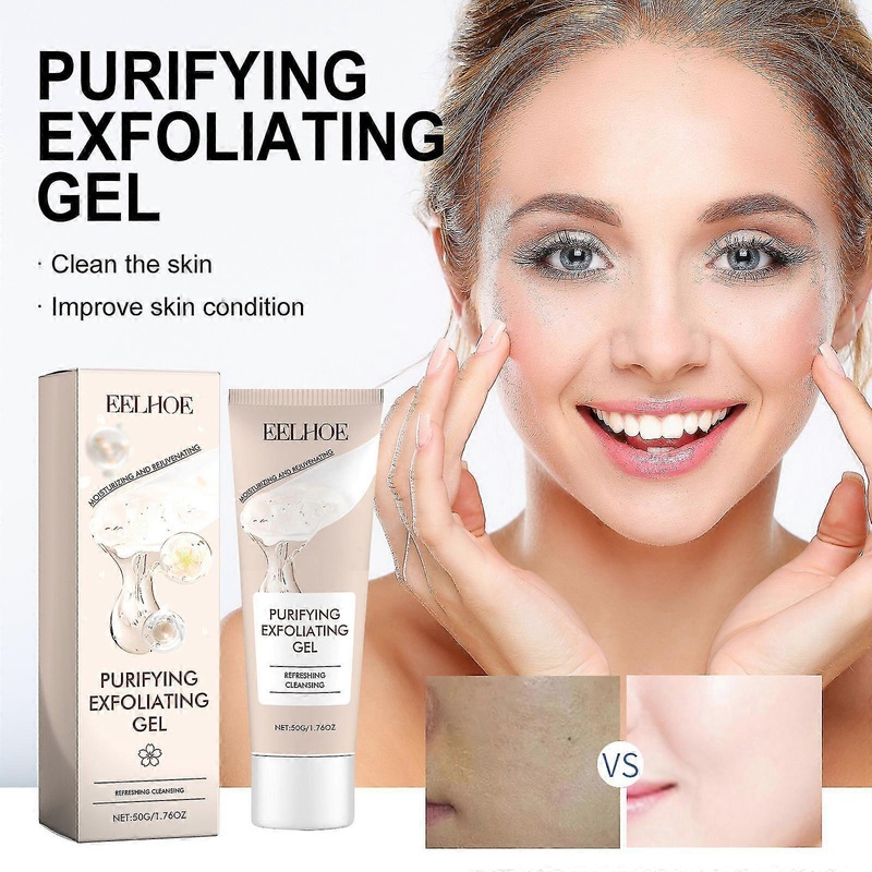 Purifying Exfoliating Gel, Face and Body Exfoliating Scrub Gel, Deep Cleansing Moisturizing Facial Exfoliator For All Skin Types