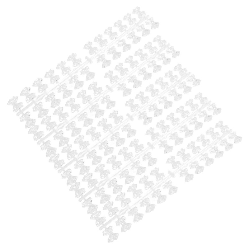 Transparent Nail Practice Bow Pattern Board for Manicure Color Display 120Pcs