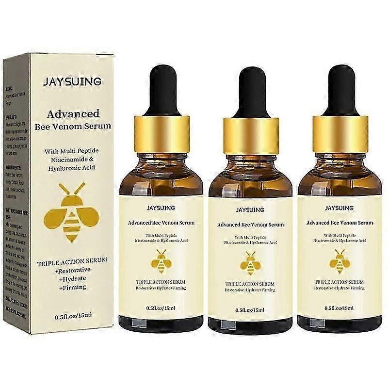 3Pcs Advanced Bee-Venom Serum Anti-Aging Moisturizer for Face and Neck Nourishing