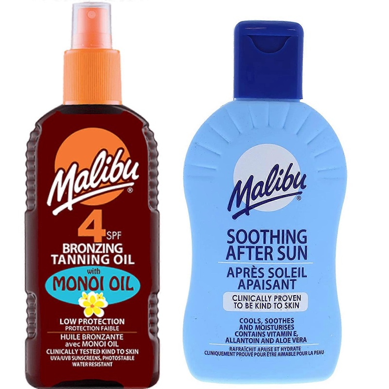 Malibu SPF4 bronzing oil with monoi + balm after tanning 200ml
