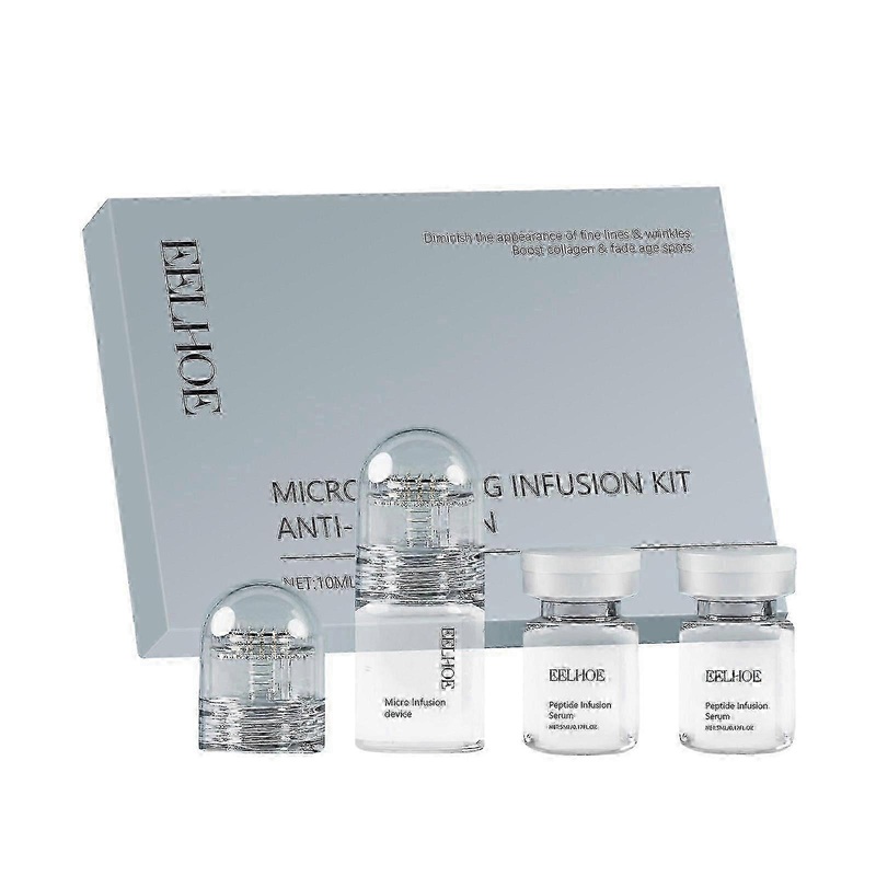 Micro Infusion System for Face with Collagen & Hyaluronic Acid - Anti-Ageing Serum & 0.05mm Stamp
