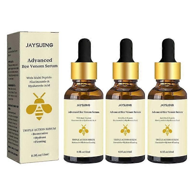 1/2/3PCS Jaysuing Bee Venom Essence fades fine lines and nasolabial folds, repairs dullness, moisturizes and tightens skin, anti-wrinkle essence 15ml