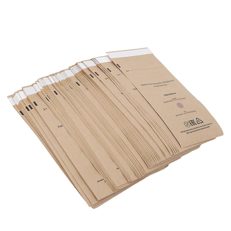 100Pcs Dental Tool Pouch Self Sealing Nail Art Cleaning Bag for Oral Cavity Beauty 100x200mm / 3.9x7.9in
