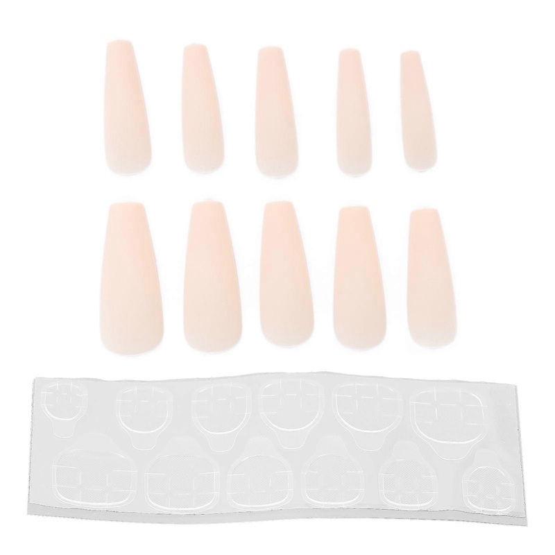 10pcs Long Coffin Glossy Fake Nails Artificial Press On Full Cover False Tips Nails Manicure Accessories for Women GirlsN5355-07