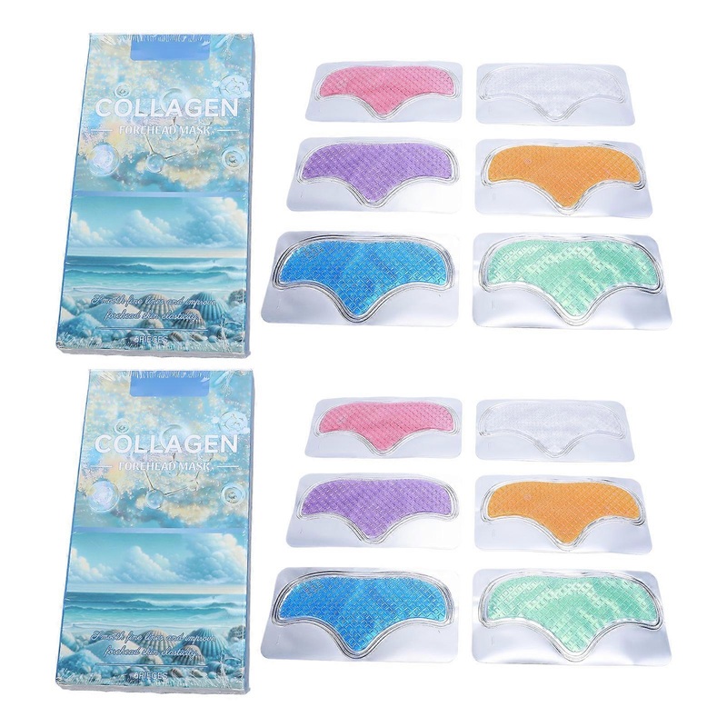12pcs Forehead Collagen Patches Skin Tightening Anti Aging Deep Hydration Forehead Collagen Mask