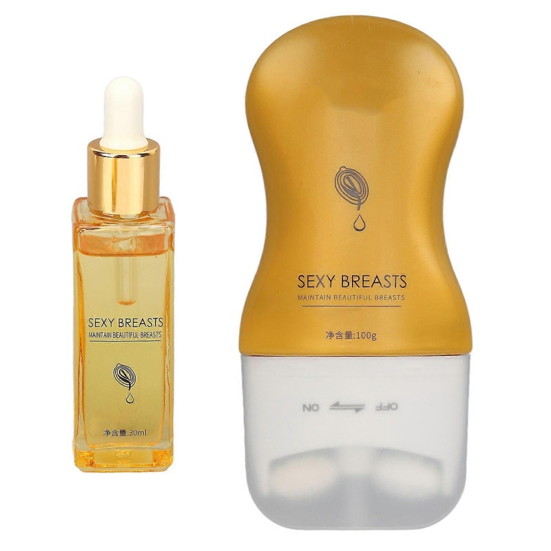 3.5oz 30ml Chest Cream Kit Double Roller Firm Tight Nourishing Chest Firming Oil for Women