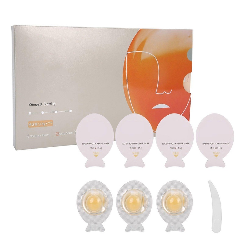 7pcs/Box Facial Mask Moisturizing Hydrating Smearing Wash Off Repair Facial Mask