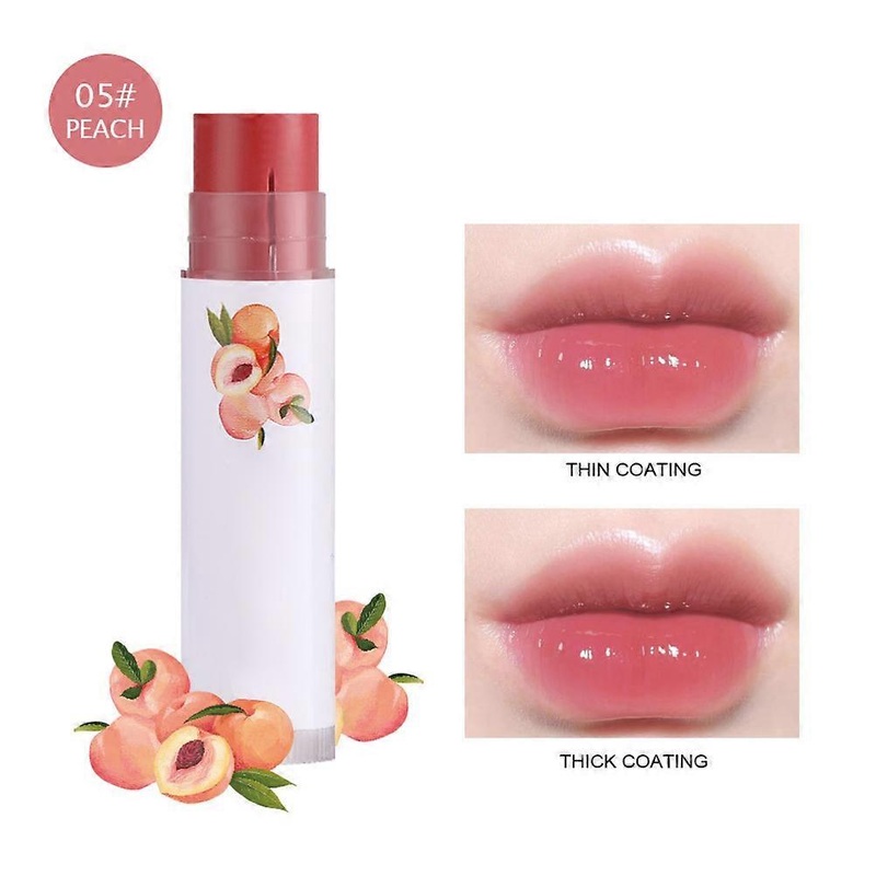 Color Changing Lip Balm Moisturizing and Waterproof Fruit Lipstick Lip Glaze Lip Gloss