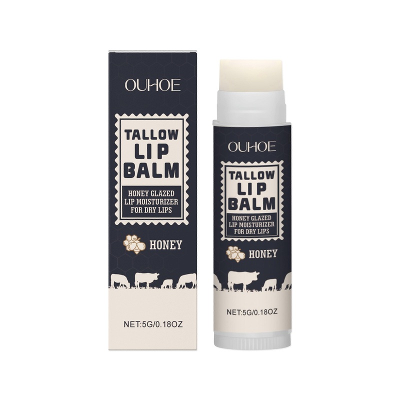 OUHOE Butter Lip Balm Daily Care for Lip Dry Lightening Lip Patterns Nourishing Hydrating Gloss Lip Balm