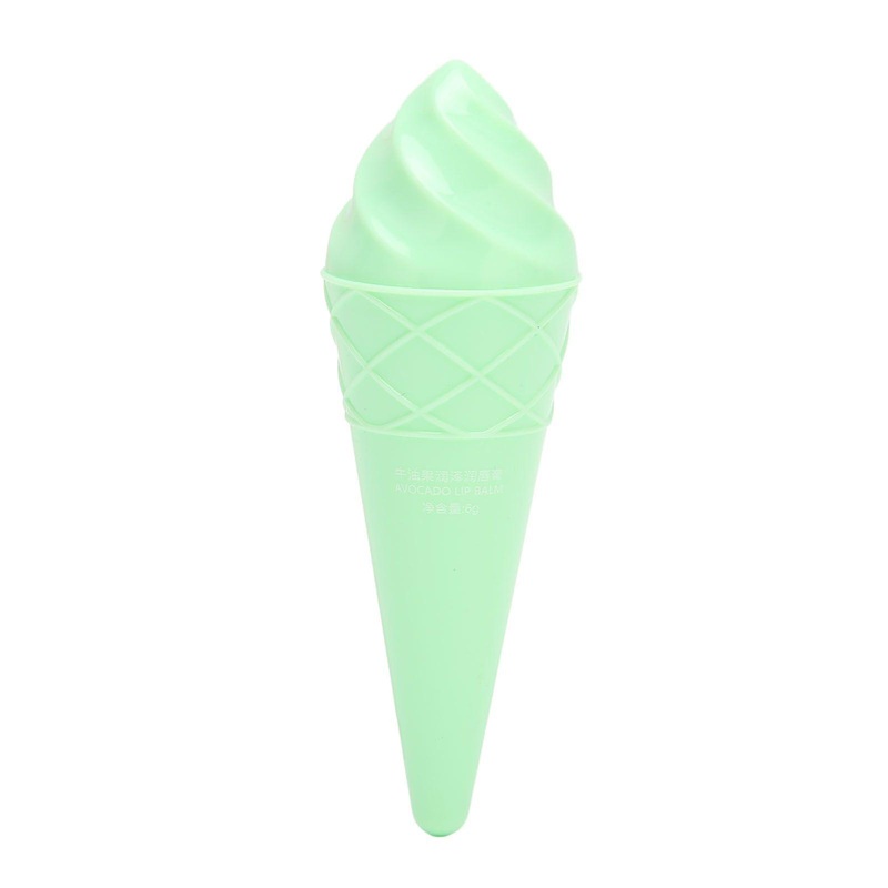 Perfume Lip Balm Moistening Nourishing Ice Cream Shape Lips Care Product 6g Portable for Home School Office Avocado