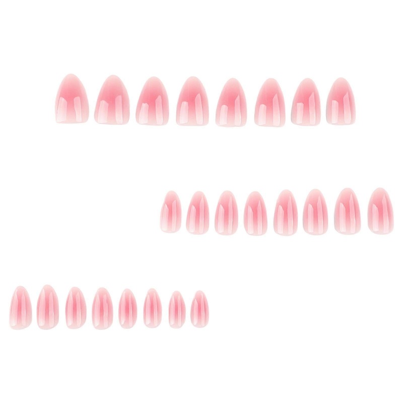 Women Almond Press on Nails Pink Almond Acrylic Glue on Nails