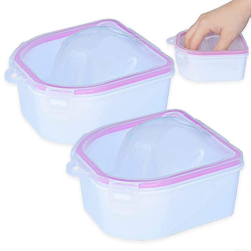 2 Pack Nail Soaking Bowl Nail Soak Off Bowl Acrylic Gel Polish Remover Nail Art Spa Tool For Manicure