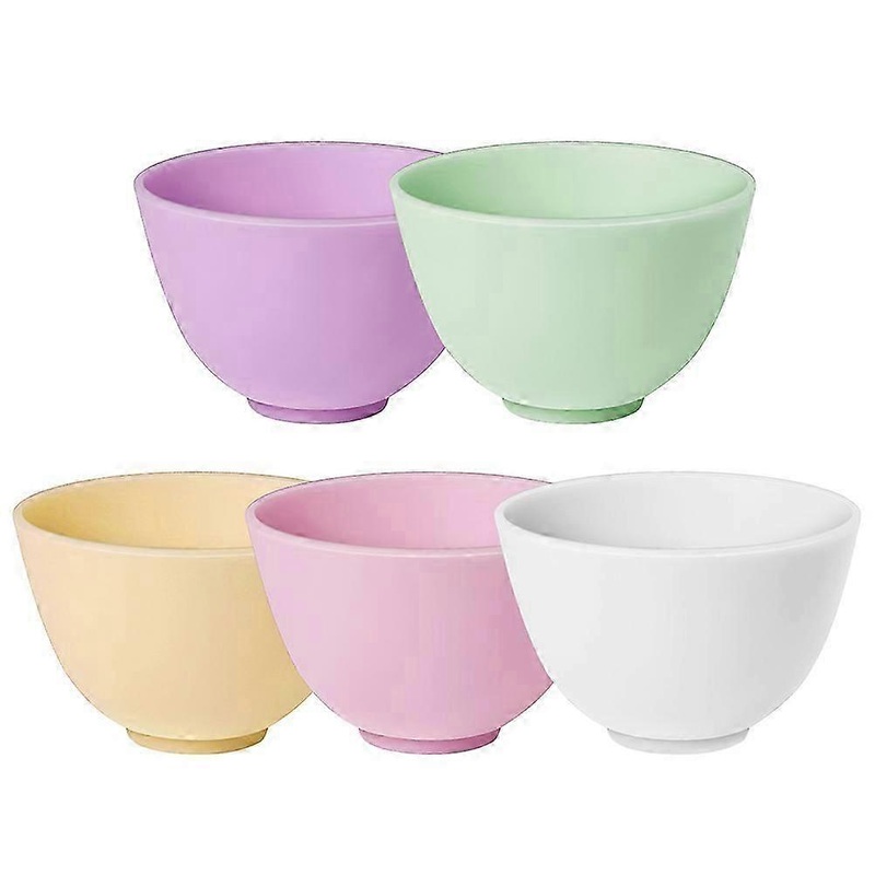 5Pcs Facial Mask Mixing Bowls DIY Mask Bowls Household Silicone Bowls Silicone Condiment Bowls-Good