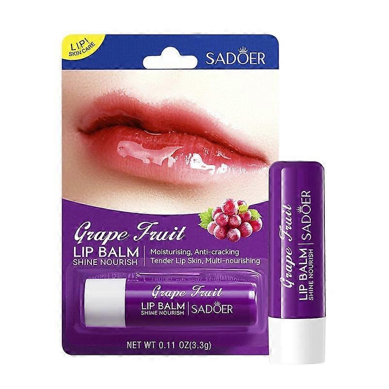 6 Flavored Natural Lip Balm, Moisturizing Mini Balm Pack for Dry Cracked Lips,Moisturizing Lip Balm Moisturizing Smooth Nourishing Non-Greasy Lip Balm
