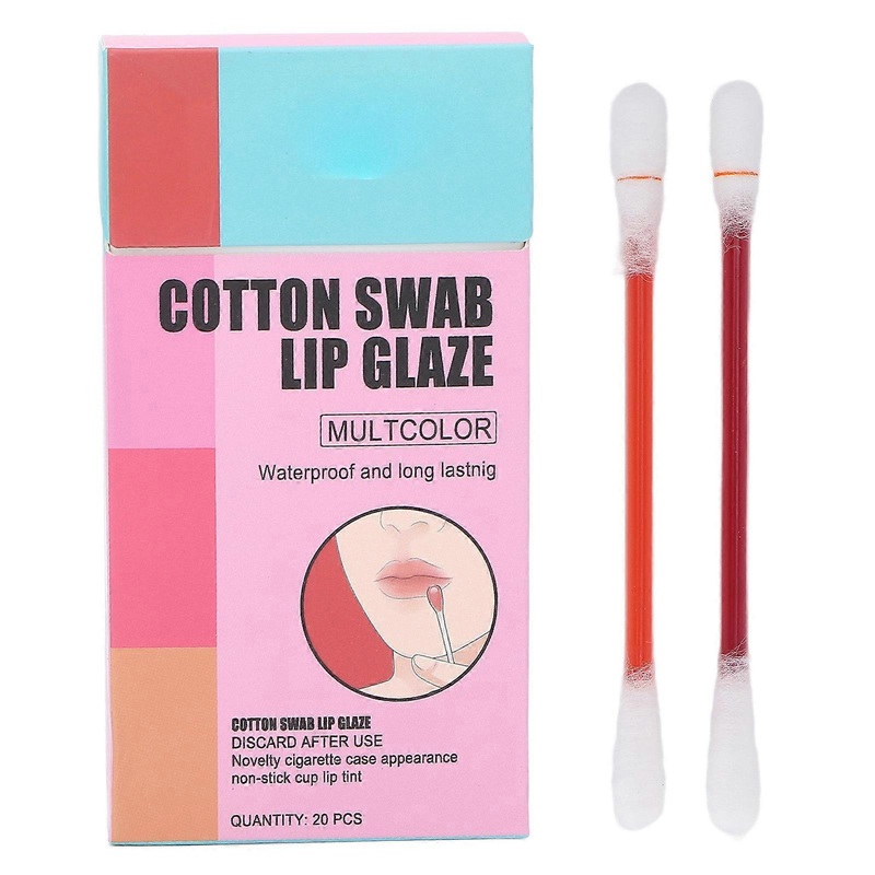 Cotton Swab Lip Glaze Single Throw Cigarette Case Cotton Swab Lip Glaze Set Peach Lipstick Lip Stain