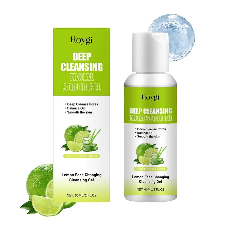 Gentle Exfoliating Gel with Lemon, Hyaluronic Acid & Aloe Vera for Smooth, Bright Skin