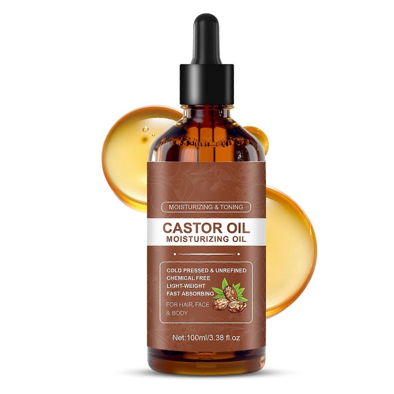 Hair Care Moisturizing Castor Oil Pures And Unrefined Cold Presseds Multi-Purpose For Hair Face And Body 100ml Strengthen