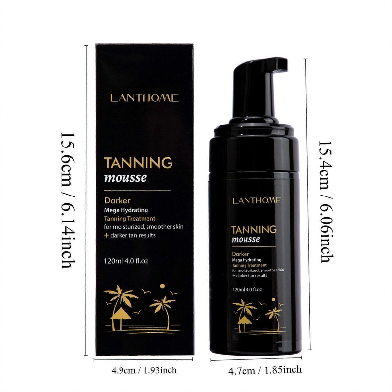Self-Tanning Foam, Moisturising Rapid Tanning Foam, Self Tanning Face and Body, Natural and Long-Lasting, A Quick Tan on the Eve of the Holiday, Black