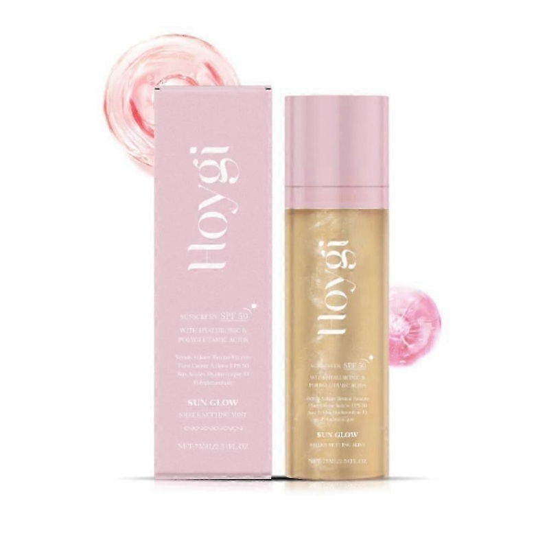 Sunglaze Sheer Setting Mist Sunscreen SPF 50,Shimmering Body Oil Mist
