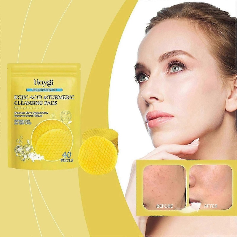 Turmeric Cleansing Pads  Balances Skin Oil & Water, Removes Excess Keratin for Smooth Skin
