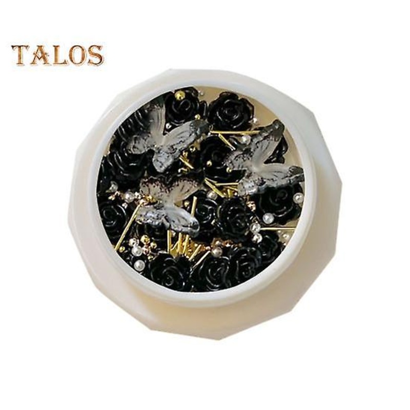1 Set Nail Camellia Decor Three-dimensional Decorative Mini Delicate Camellia False Pearl Butterfly Nail Camellia Charm Nail Salon Supply