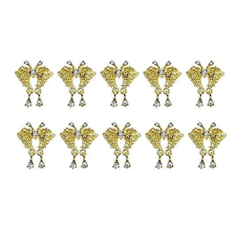 10Pcs Nail Ornaments Bright Color Decorative Multiple Styles Good 3D Jewelry Decoration Manicure Charms Supplies