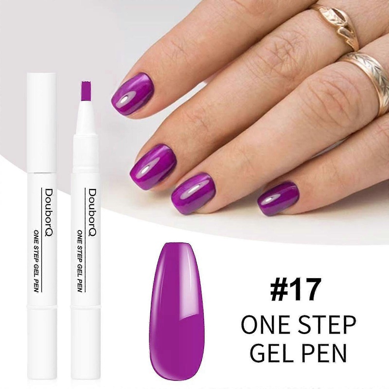18 Colors Soft And Refreshing Nail Polish Pen Nail Polish Glue 2Ml - SNNGV