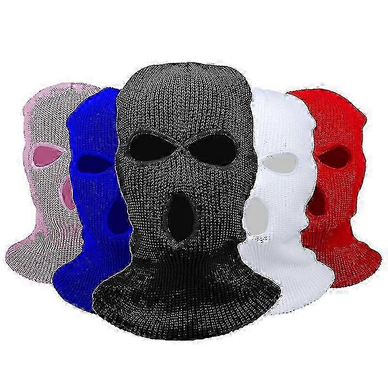 2025 3hole Knitted Full Face Cover Ski Mask Winter Balaclava Warm Knit Full Face Mask f26