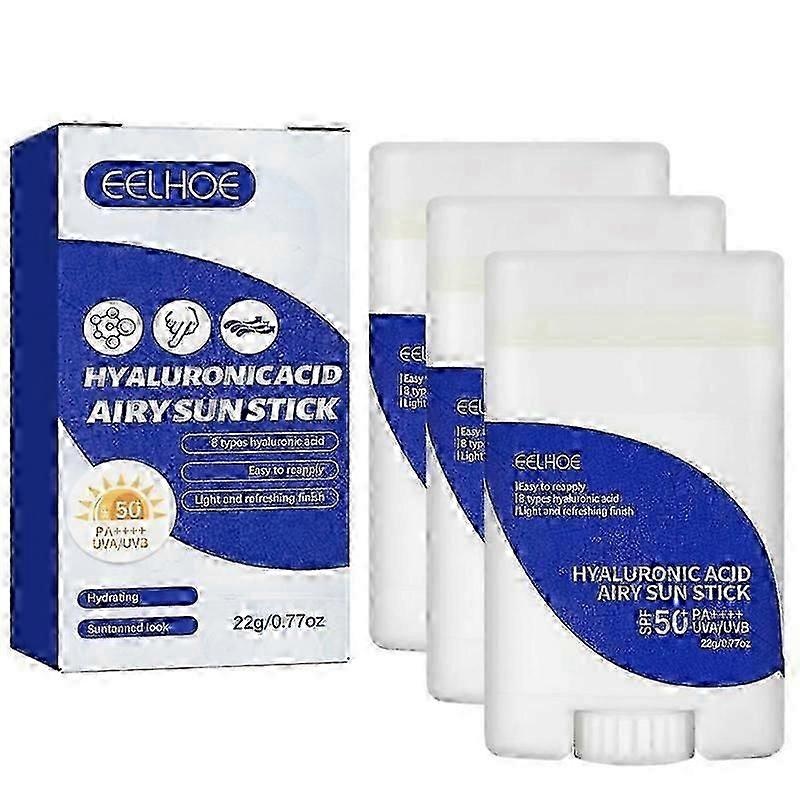 3Pcs Hyaluronic Acid Sun Stick SPF50 PA