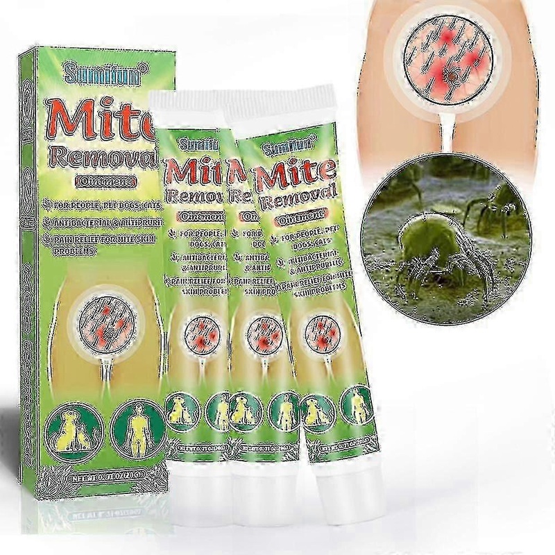Antibacterial Mite Removal Cream - Effective Treatment for Itching, Pubic Lice, and Scabies - Skin Care - Pack of 3_Lucky_B