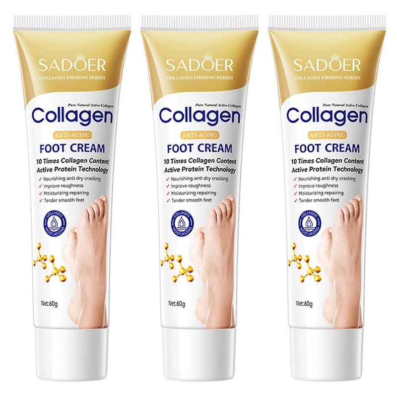 Collagen Foot Cream for Dry Cracked Heels Moisturizing, Hydrating & Anti-Aging Foot Care for Men & Women